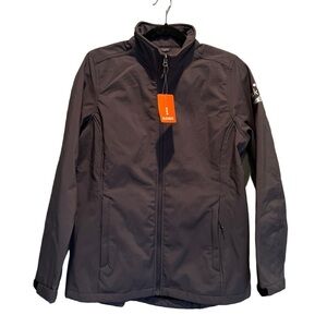 NWT ELEVATE Women’s Athletic W-Maxson SOFTSHELL Grey Storm Jacket Large